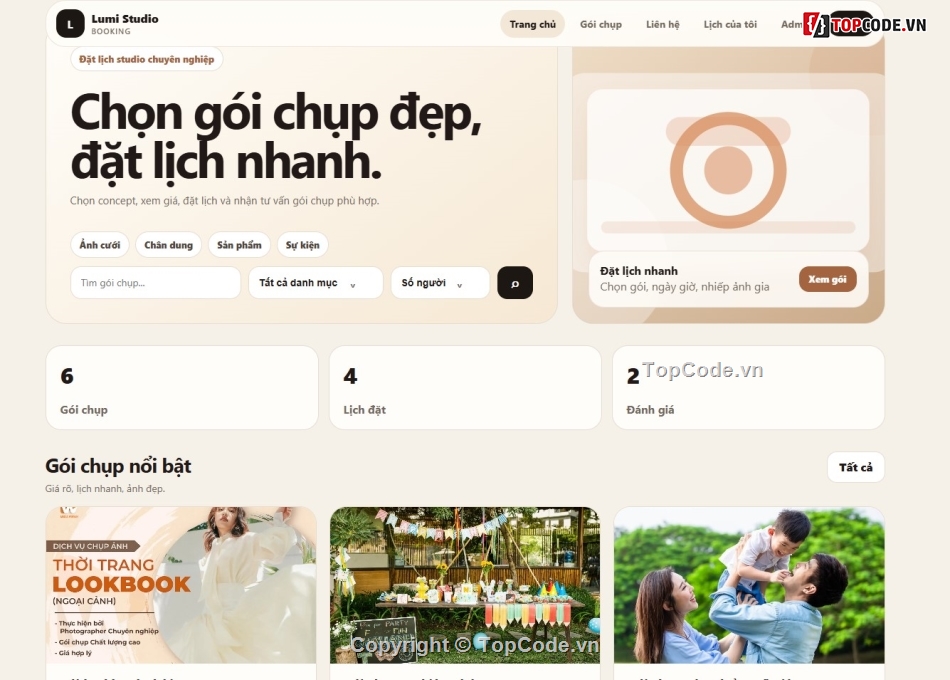 website tư vấn,web studio ảnh,web chụp ảnh